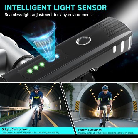 LED-Fahrradlicht USB-wiederaufladbares Fahrradlicht (vorne und hinten) Wasserdichtes Fahrradlicht (1/3)