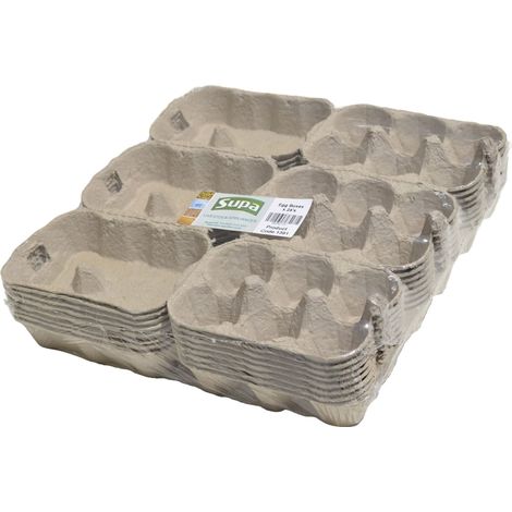Supa - Scatole portauova, 24 Pezzi, in Fibra Tradizionale, 100% riciclabili e biodegradabili (1/5)