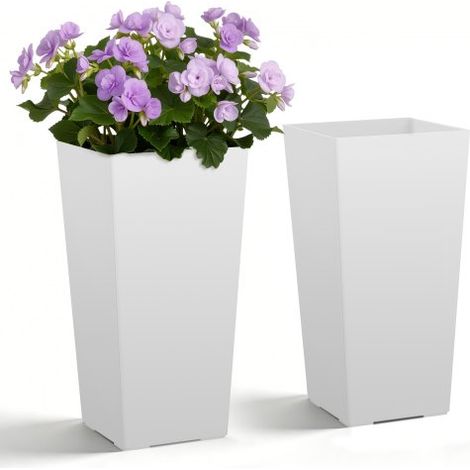 Jardinière Haute Lot de 2 Pot de Fleur Haut 55 cm pour Plantes (1/5)