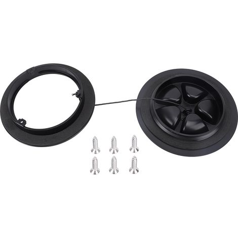 Couvercle d'écoutille rond détachable 10 cm en ABS noir, étanche et robuste pour bateau, yacht et kayak, installation facile (1/5)