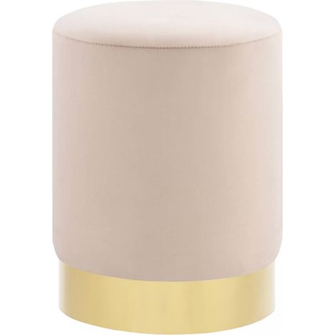 vidaXL Stool Apricot and Gold Velvet 28 x 36 cm (1/5)