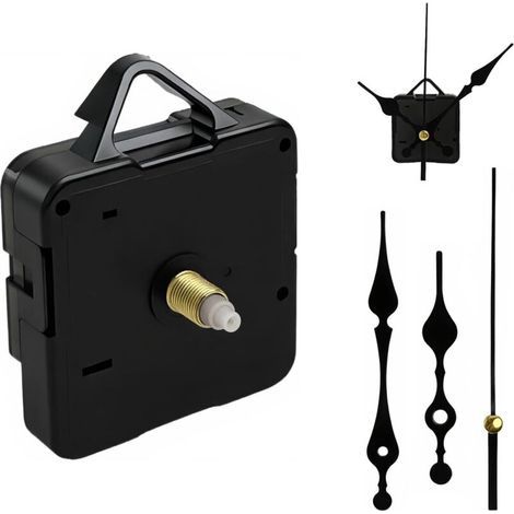 Kit de Mécanisme Horloge Murale Quartz Silencieux 16 mm avec Aiguilles, Mouvement Horlogerie Durable pour Réparation et DIY, Pièces de Rechange pour Cadrans Muraux Classiques et Modernes (1/5)