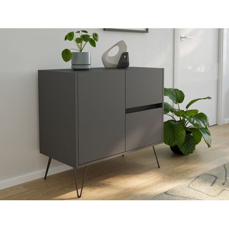 Sideboard Yako 80cm 2 SoftClose 1 Tür Grafit