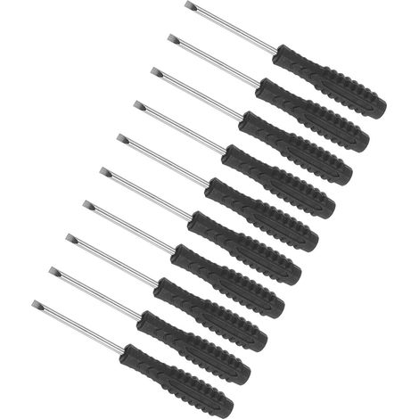 10 Pièces Mini Tournevis à Fente Taille 3,0 mm Acier au Carbone (1/5)