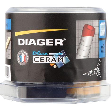 Kit Ceram Azul 6 piezas Ø6(X2)-8(X2) + Mandril + Piedra Adviver DIAGER - 426C (1/2)