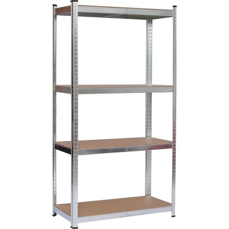 Scaffale 4 Ripiani 160x120x40 cm in Acciaio con Ripiani in MDF