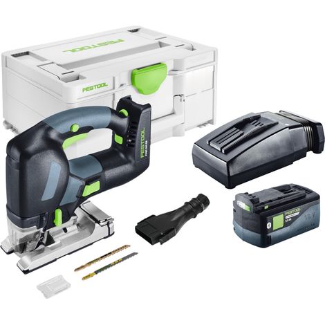 Scie sauteuse pendulaire sans fil Festool PSBC 500 EB-Basic 18 V 120 mm + 1 batterie 5,0 Ah + chargeur + Systainer (1/5)