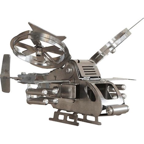 Flugzeugmodell aus Edelstahl, Hubschraubermodell, Armeemodell, Kinderspielzeug, Heimdekoration