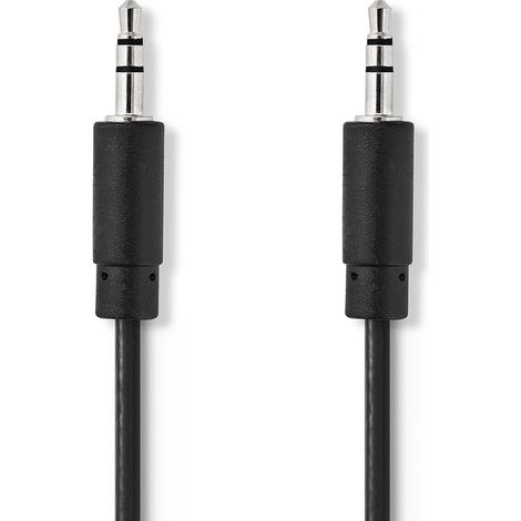 NEDIS Câble Audio Stéréo 3,5 mm Mâle - 3,5 mm Mâle 1,0 m Noir (1/3)
