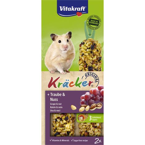 Vitakraft Nagerfutter Snack Kräcker 112 g Traube & Nuss 2 Stück (1/3)