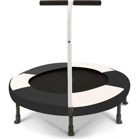 Trampolino per bambini da 91 cm con maniglione in acciaio nero (1/5)