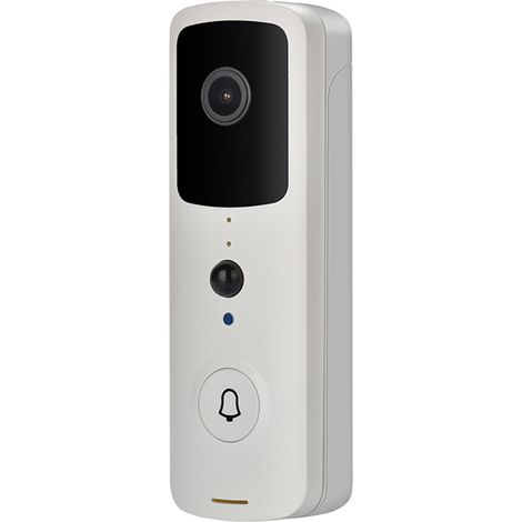 Sonnette vidéo sans fil WiFi avec caméra de sécurité pour la maison, interphone, vision nocturne, détection de mouvement, étanche. Vidéo intérieure et extérieure.-AquaForge