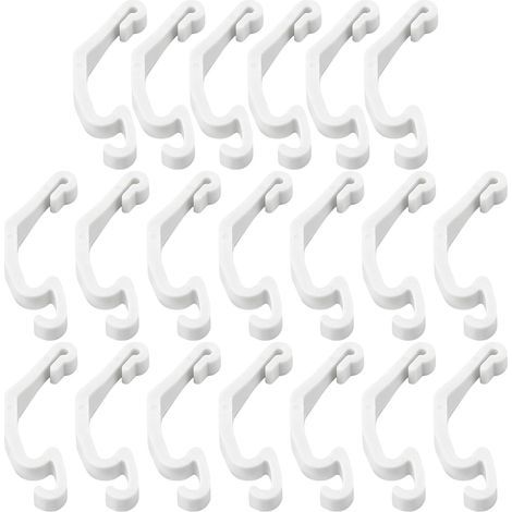 20pcs Small Animal Cage Clips - Secure Fastening Connector Buckles for Hamster, Rabbit Hutch & Rodent Enclosures Easy to Clean White Fixing Tools (Set of 20)