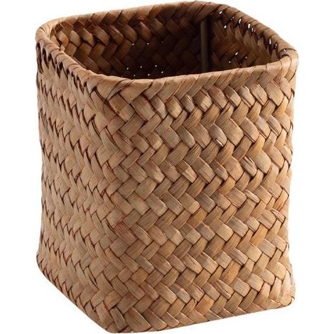 Porte-stylo multifonctionnel en rotin - tube de rangement pour fournitures de bureau - support pour baguettes et fourchettes - pot de fleurs - fournitures de bureau et de maison - design artisanal en (1/5)