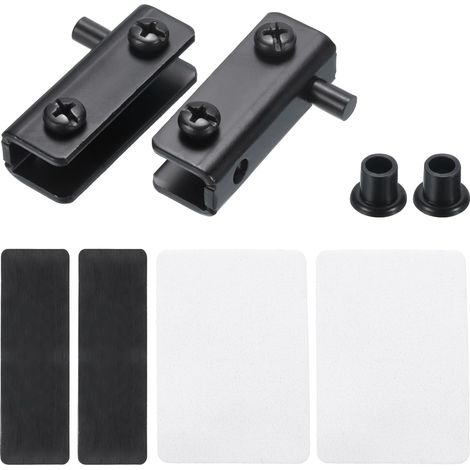 4 Paire Ajustable Verre Porte Charnières Pince Noir 40x12x15mm (1/5)