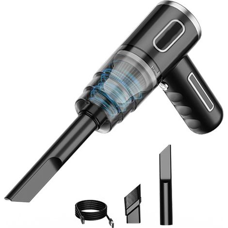 Aspirateur de voiture portable sans fil 29000PA, aspirateur portatif pour voiture et usage domestique, noir (1/5)