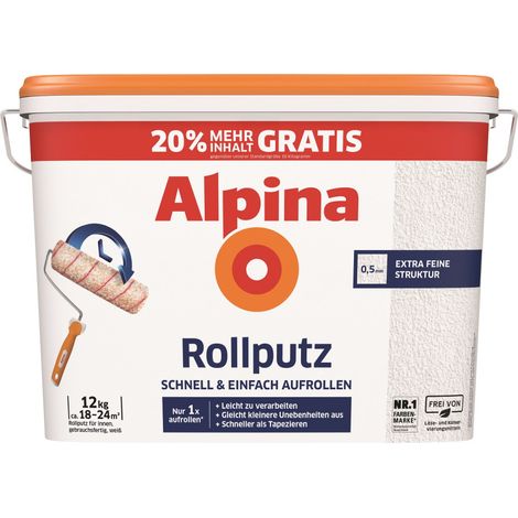 Alpina Rollputz 12 kg 0,5 mm Körnung weiß