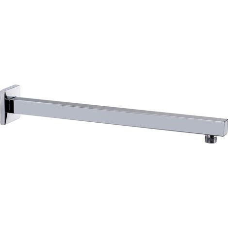 Bras de support de douche carré bras de tête de douche bras de pomme de douche salle de bain intérieur acier inoxydable 201 argenté 30 cm