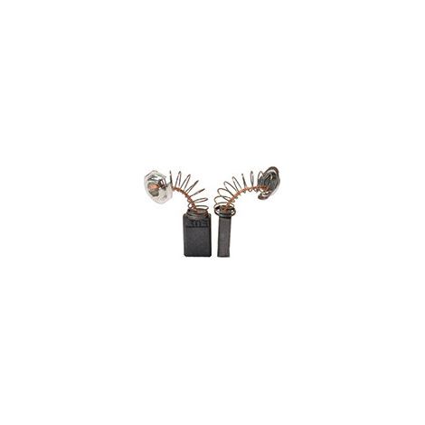Set aus 2 anpassbaren Kohlen für Makita. Abmessungen: 5 x 11 x 16,5 mm.