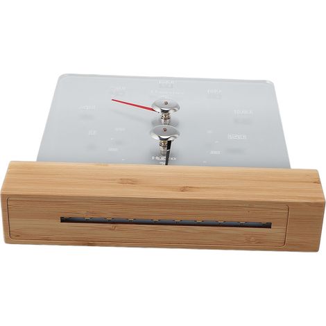 Thermomètre hygromètre sauna 2 en 1 socle bois mural posable mesure température humidité LED RGB 0°C-120°C 1800mAh (1/5)