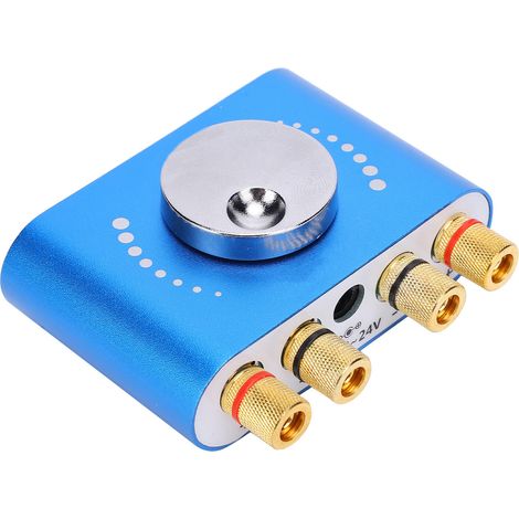 Amplificateur de puissance Bluetooth 20 W + 20 W, 2 canaux, haut-parleur numérique stéréo, lecteur audio, alimentation CC 8-24 V