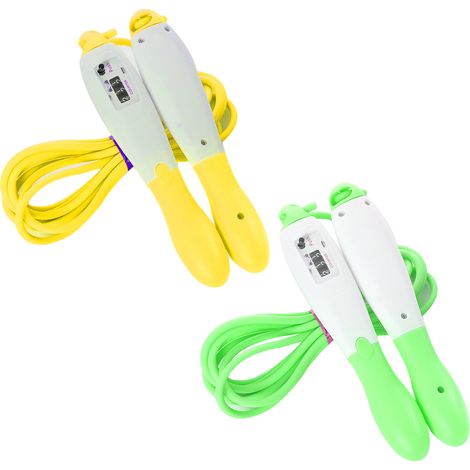 Lot de 2 cordes à sauter anti-nœuds avec compteur pour le fitness et l'entraînement. (1/5)