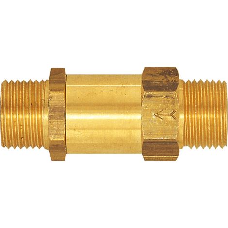 Riegler Rückschlagventil, Durchgangsform, MS, G 1/4 AG, 0,2 - 0,4 bar (1/2)