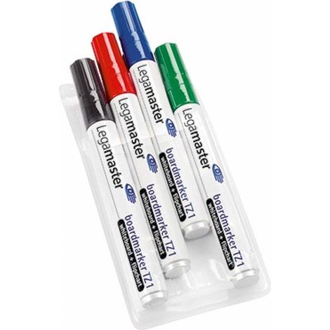 LEGAMASTER Whiteboard-/Flipchartmarker Legamaster TZ 1 1,5-3mm farbig sortiert Rundspitze 4 St./Pack. (1/5)
