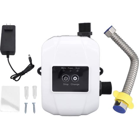 Ortviai Pompe de surpression 150 W 24 V CC à aimant permanent, débit 32 L/min, hauteur manométrique 25 m, pour chauffe-eau solaire et robinetterie (1/5)