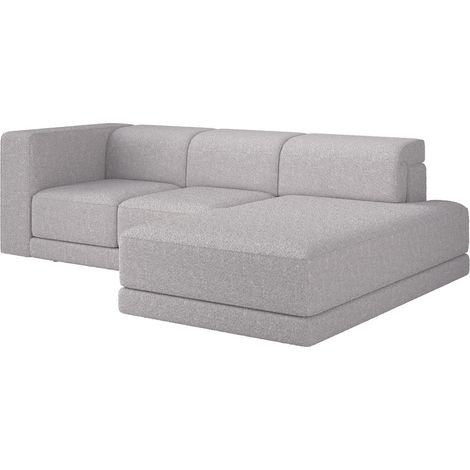Selsey Novals - Ecksofa L-Form, 4-Sitzer, rechts, Bouclé Hellgrau, 278 cm (1/5)