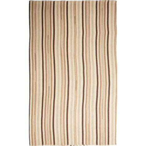 Authentique tapis d'Orient kilim fait main 336x312 marron et beige (1/5)