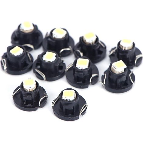 Lot de 10 ampoules LED blanches T3 pour voiture et moto, remplace les ampoules d'origine. (1/4)