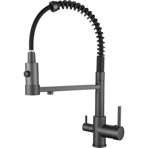Robinet de cuisine à 3 voies avec douchette extractible (1/5)