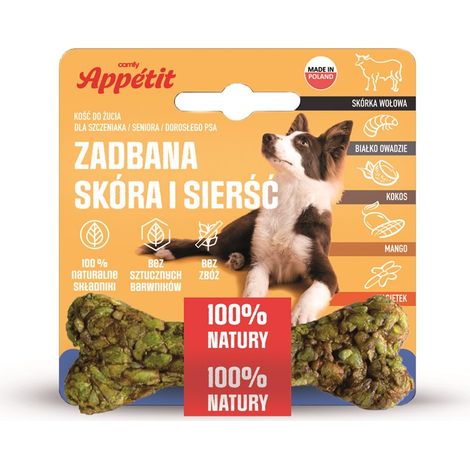 Friandises à mâcher Comfy Appetit pour chien, pour un pelage et une peau soignés, 10 cm, 35 g
