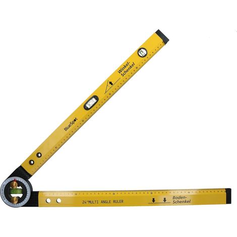 Règle multi-angles de 600 mm (24 po), rapporteur, niveau à bulle, niveau de chantier pour échafaudages (1/3)