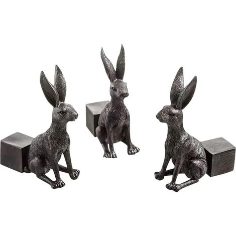 Lot de 3 Supports pour pots, Pieds de pot en résine, Statues d'animaux, Rehausseurs pour fleurs, Décoration extérieur et intérieur (1/5)