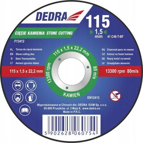 Disco de corte Dedra f13422 electrocorindón 125 mm