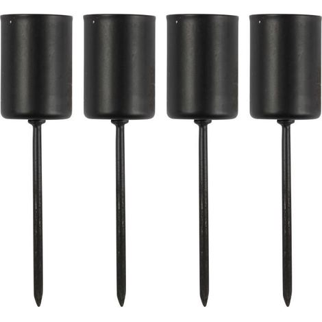 Bougeoirs - Métal - H 9,5 cm - Ø 22,5 mm - Lot de 4 pièces