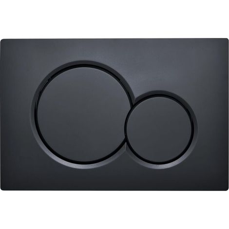 Double actuator for wall-hung toilets, compatible with Geberit Sigma01-115.770.DW.5, easy installation, flush plate included (matte black) (1/5)