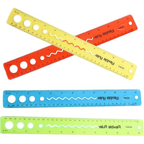Règle circulaire flexible en plastique transparent LIFKOME, lot (1/5)