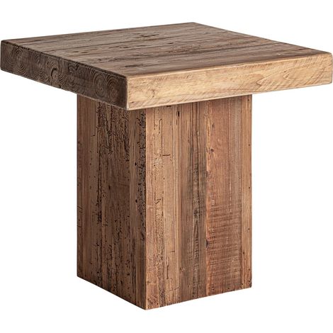 Table basse rustique en bois vieilli style minimaliste contemporain - Marron bois vieilli foncé (1/4)