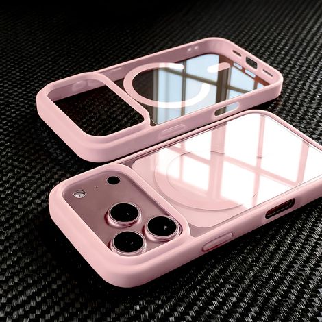 Étui de téléphone à chargement sans fil MagSafe pour iPhone 13 rose