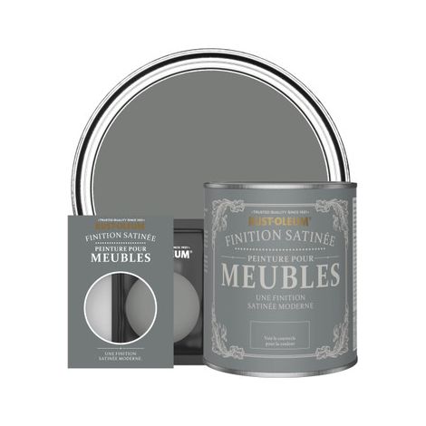 Peinture pour Meubles Finition Satinée - Gris Ombre (1/2)