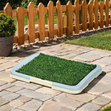 Toilette pour chien avec gazon artificiel 63 x 48.5 x 6 cm vert (1/5)