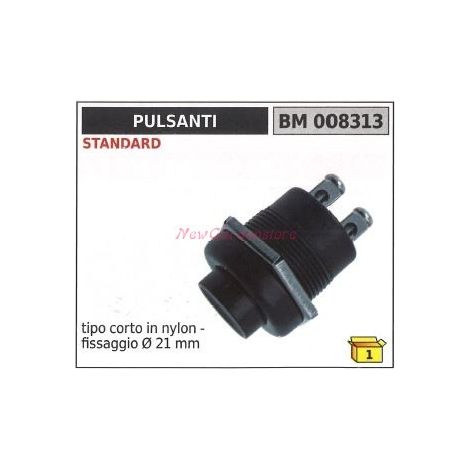 Interruttore STANDARD tipo corto in nylon fissaggio Ø 21 mm 008313
