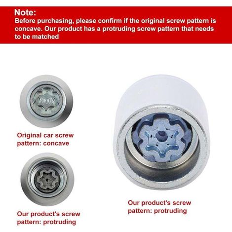 Chiave per la rimozione del bullone antifurto del dado della ruota, modello E, bussola per bullone antifurto del mozzo ruota, strumento per la rimozione degli pneumatici per Audi (1/5)