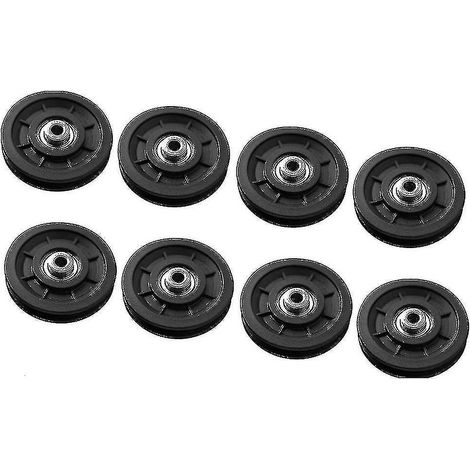 8pcs 90mm Roller Rollers Nylon Bearing Rollers Gym Equipment Parts Fitness Equipment Parts - Snngv (1/4)