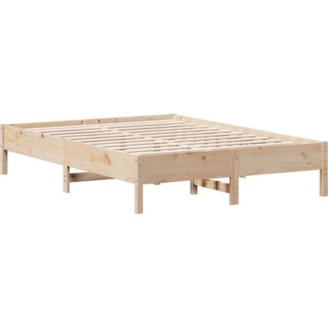 Maison Exclusive - Massivholzbett ohne Matratze 150x200 cm Kiefer