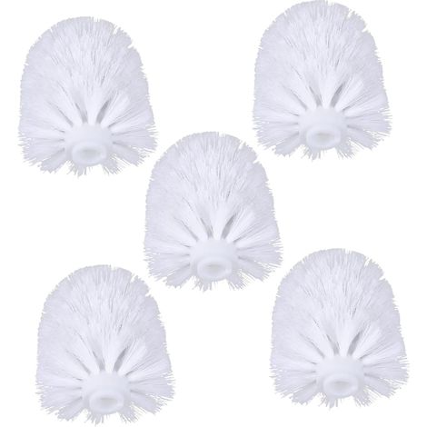 5pièces Tête De Brosse De Rechange Blanche pour Toilette Compacte Et Dense (1/5)