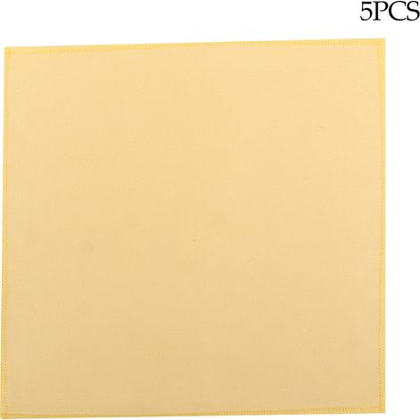 Kit de réparation de montres / Chiffon de nettoyage pour montres / Chiffon de nettoyage double face en laine / Chiffon de nettoyage pour verres 22,5 x 21,5 cm (lot de 5) (1/5)